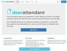 Tablet Screenshot of doorattendant.com